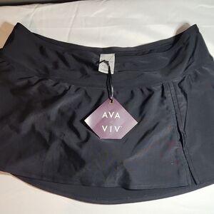 Ava & Viv Black Swim Skirt